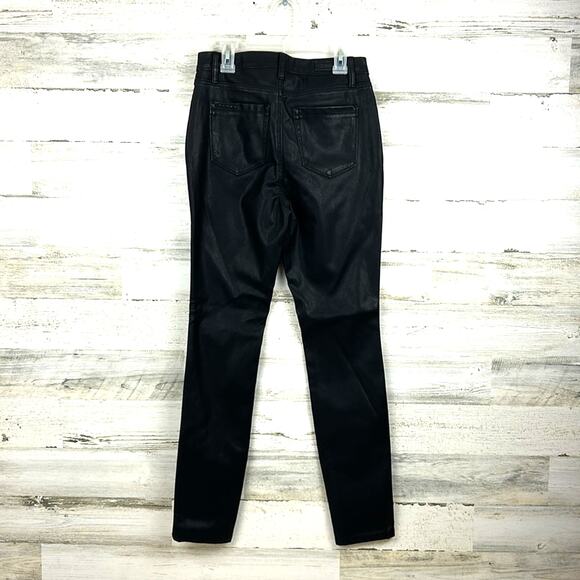 Blank NYC Womens 26 Black Vegan Leather Mid Rise Skinny Pants NEW - Picture 2 of 9
